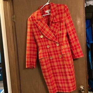 Evan-Picone orange yellow and gold (buttons) dress size 10